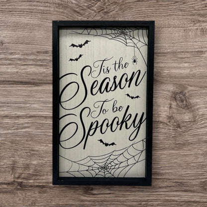 Tis the Season To Be Spooky Wooden Frame Wall Decor