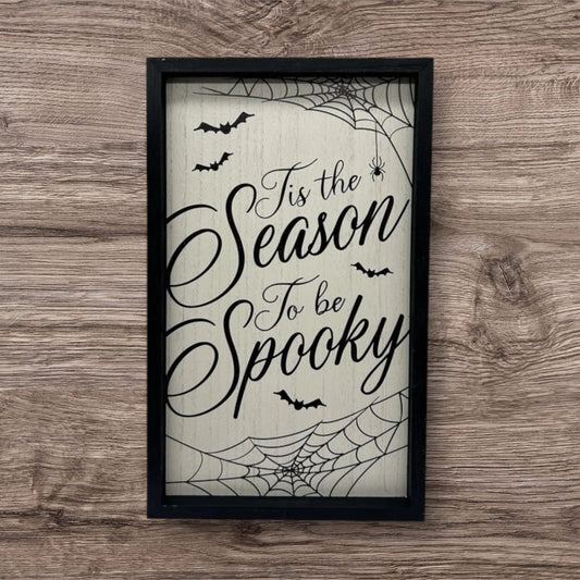 Tis the Season To Be Spooky Wooden Frame Wall Decor