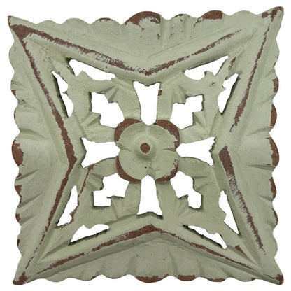 Artisan Market 4-Piece Sage Wood Coaster Set