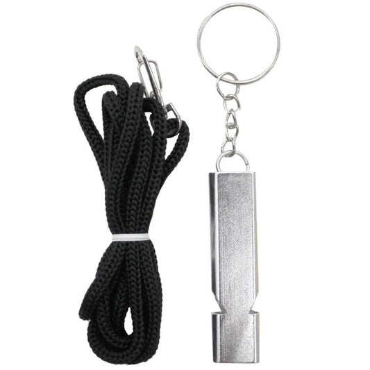 Emergency Whistle With Keychain And Black Lanyard