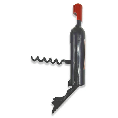 Wine Bottle Shaped Corkscrew And Can Opener Clip Strip