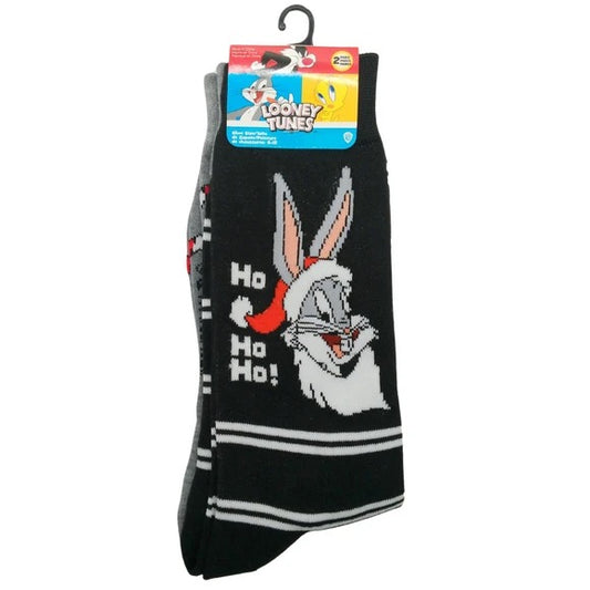 2 Pack Looney Tunes Ho Ho Ho Socks