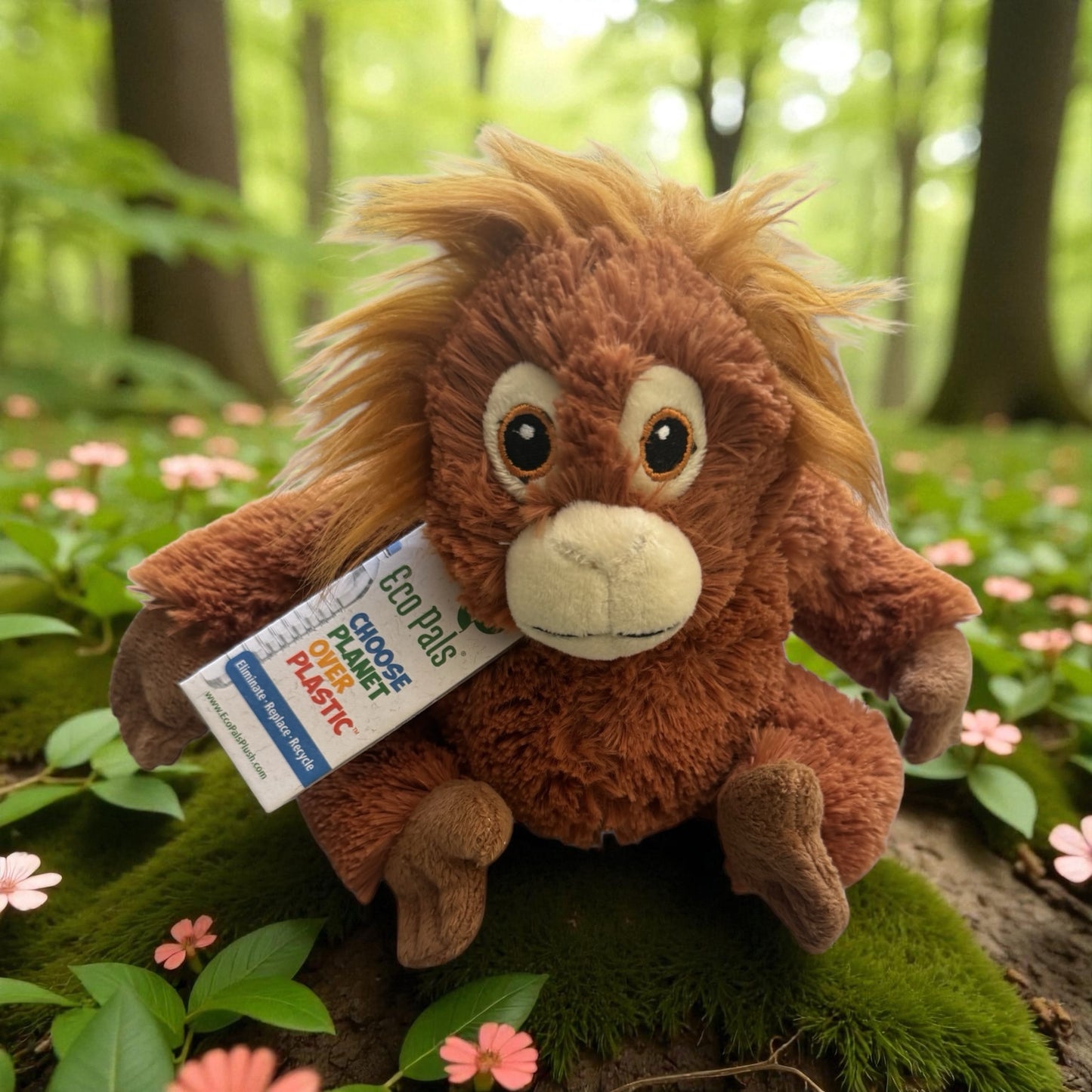 Nature Planet Eco Pals 7.5" Plush Orangutan Animal Toy