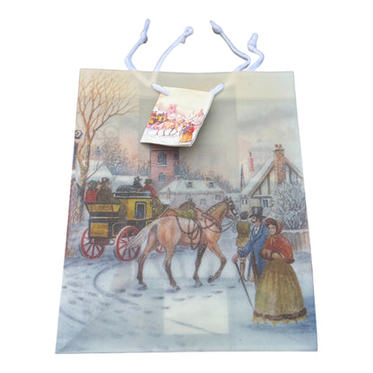 Premium Medium Sized 9" x 7.2" x 4" Assorted Christmas PVC Gift Bags