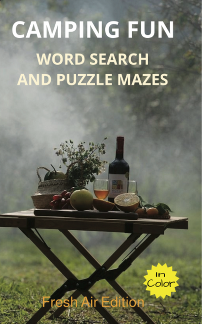 Camping Fun Word Search And Puzzle Mazes