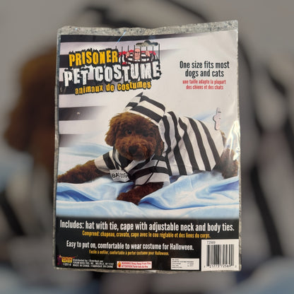 Prisoner Pet Costume With Accessories One Size Fits Most Clip Strip