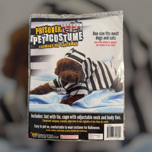 Prisoner Pet Costume With Accessories One Size Fits Most Clip Strip