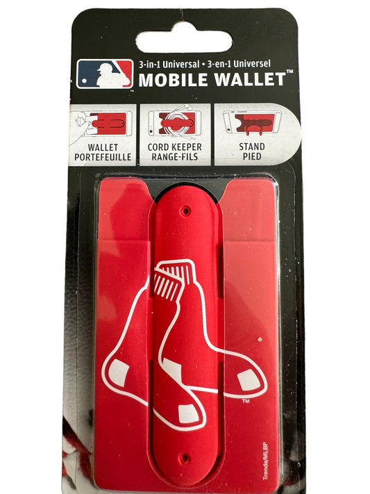 MLB Boston Red Sox 3 in 1 Mobile Wallet Clip Strip
