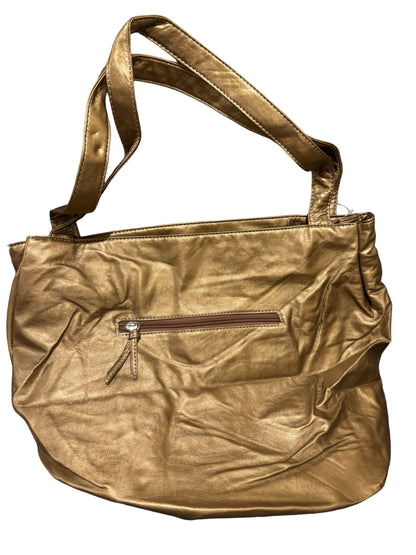 Large Gold & Brown Fun Colored Tote Bag - THIS IS A CLEARANCE ITEM!