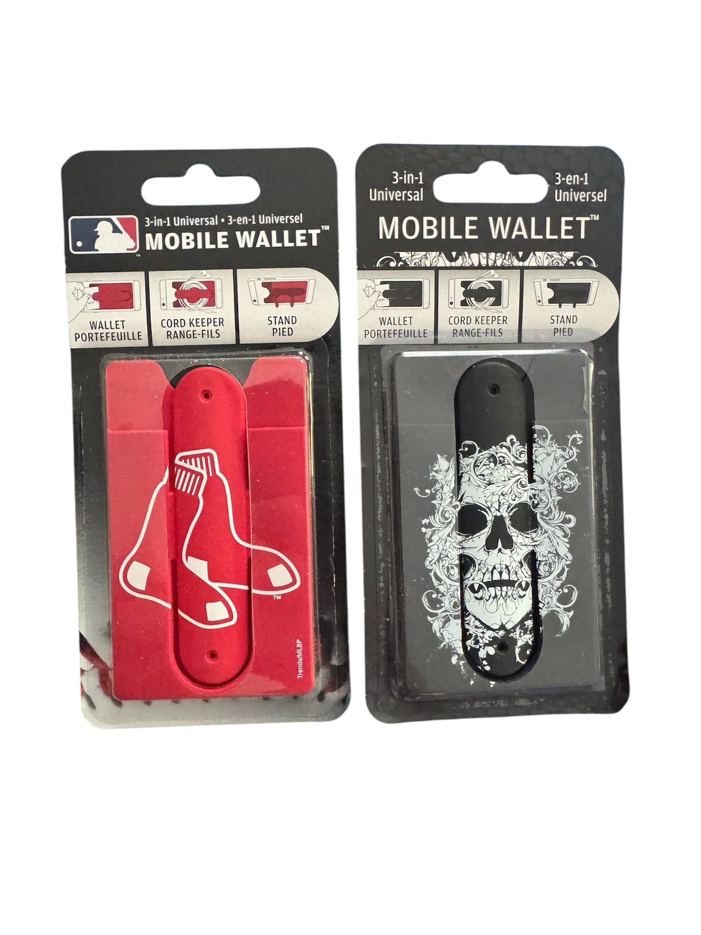 Red Sox and Creepy Skull Face Mixed Mobile Wallet Clip Strip