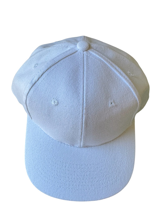 Soft White Ball Cap With Adjustable Strap