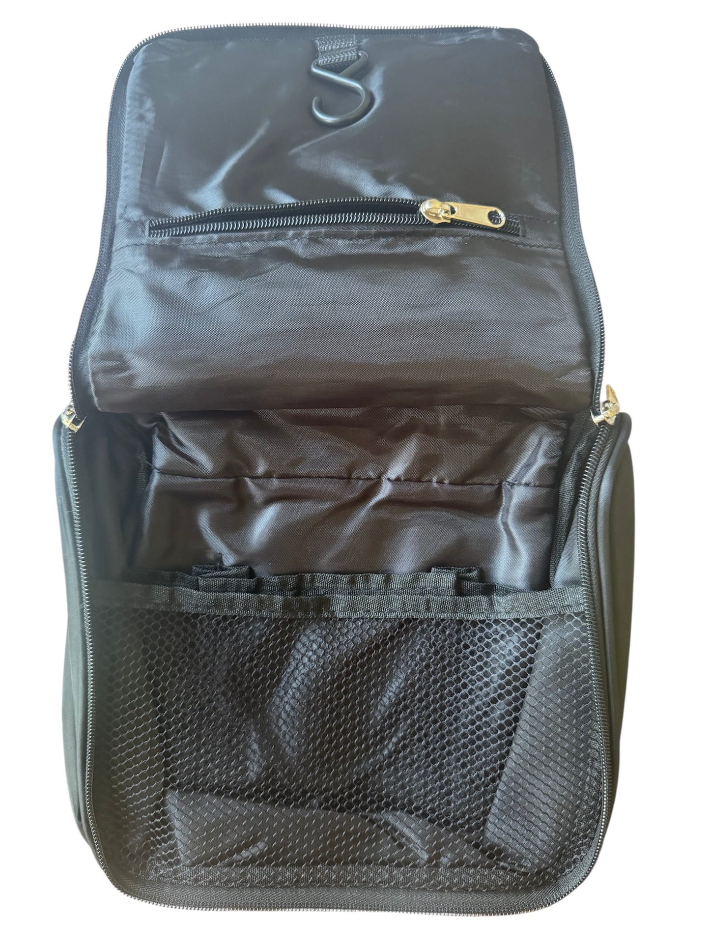 Hanging Overnight Black & White Toiletry Travel Bag -CLEARANCE ITEM!