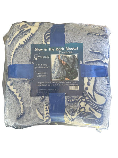 Dreams Be 50" x 60" Glow In The Dark Dinosaur-Themed Children's Blanket