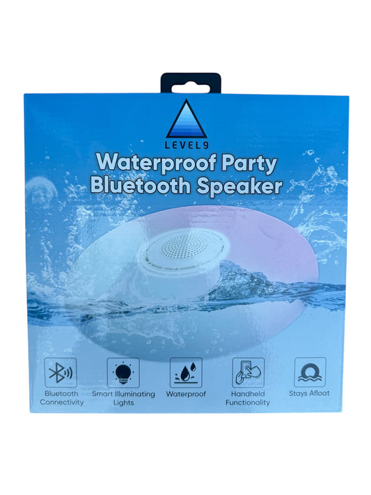 Level 9 Waterproof Floating Round Bluetooth Speaker with Lights