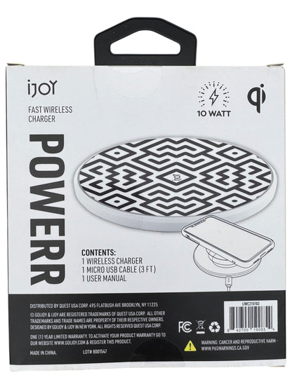 iJoy Wireless Charging Pad in  Black and White -THIS IS A CLEARANCE ITEM!