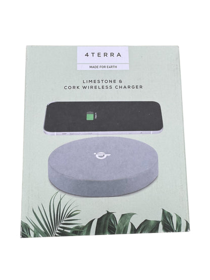 Premium iJoy 4TERRA Limestone & Cork 10W-QI Round Wireless Charging Pad