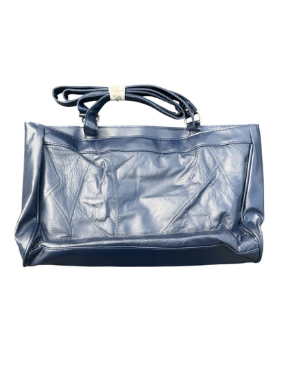 Blue Patched Leather Handbag