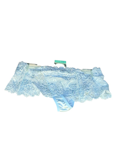 Light Blue Stretch Lace Underwear Thong Size 7