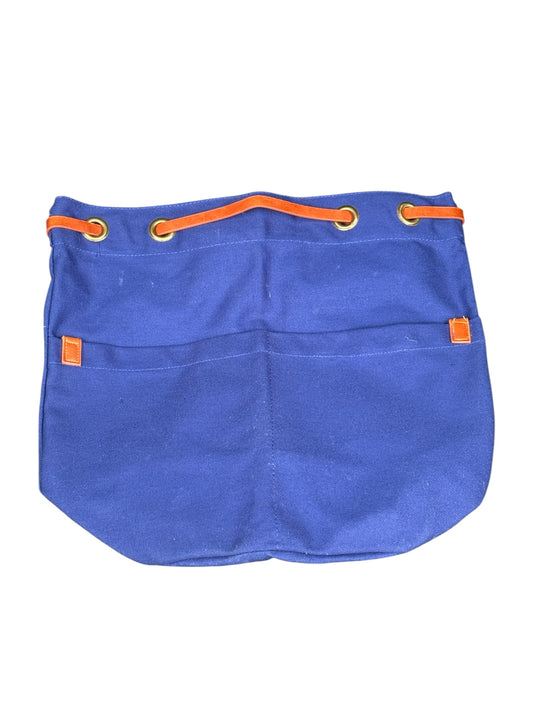 LUXE Navy Blue Canvas Bucket Backpack