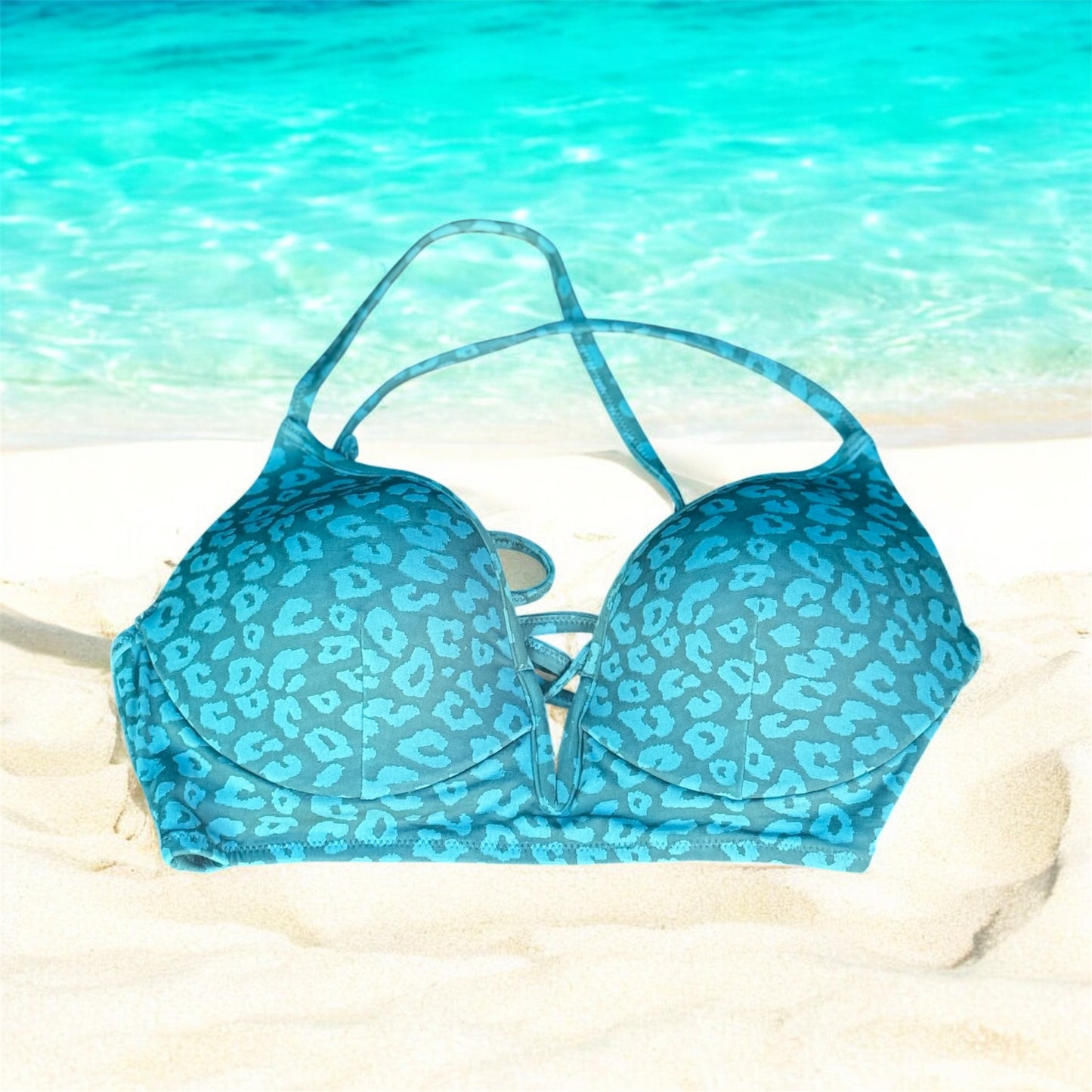 Womens Bathing Suit Top In Teal