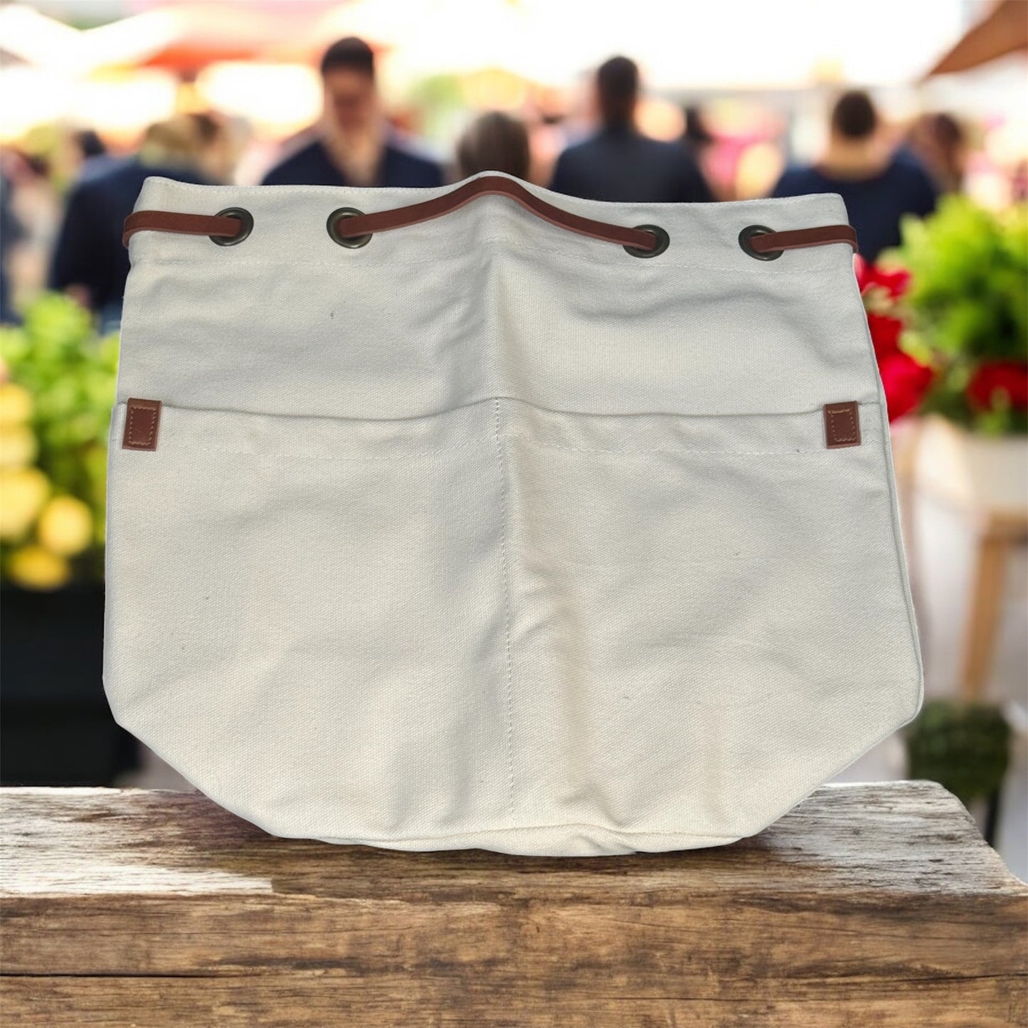 LUXE Canvas Bucket Backpack