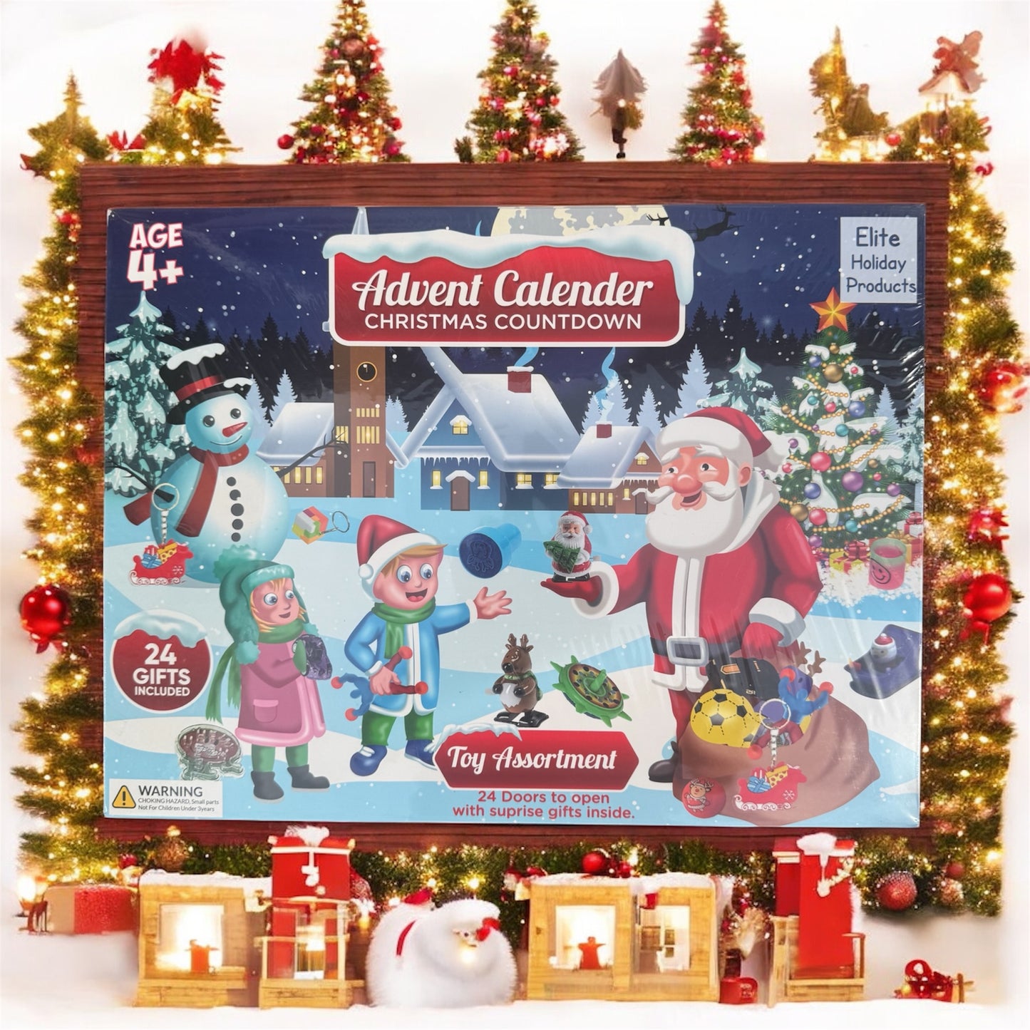 Holiday Advent Calendar With Assorted Fun Kids-Themed Surprise Gifts