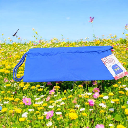 Create Out Loud Blue Drawstring Backpack 14" x 18.5"