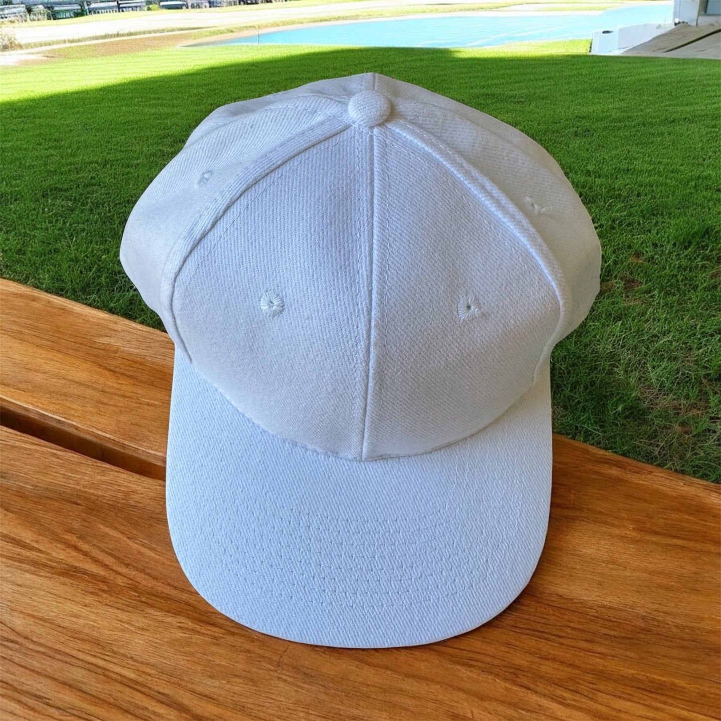 Soft White Ball Cap With Adjustable Strap