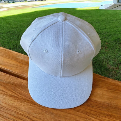 Soft White Ball Cap With Adjustable Strap