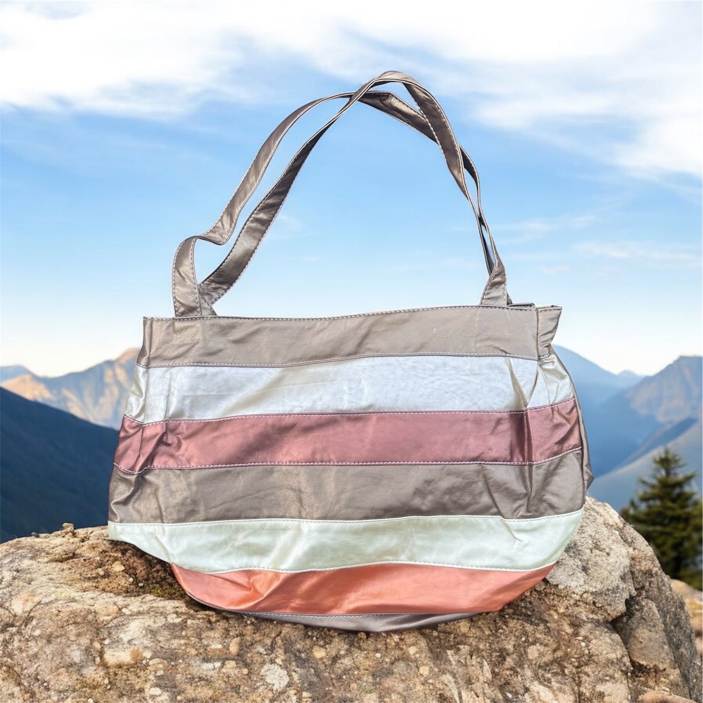 Large Gold & Brown Fun Colored Tote Bag