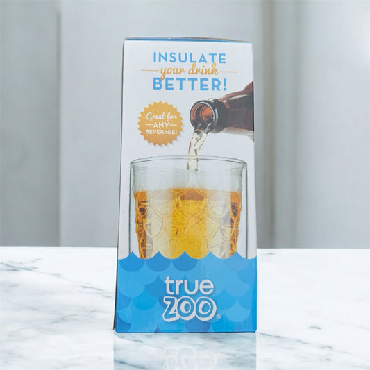 True Zoo Drink Like A Fish Double Wall Glass