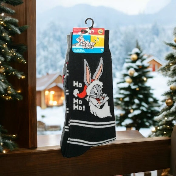 2-Pack Looney Tunes Ho Ho Ho Socks