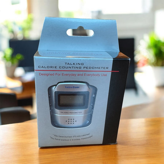 Talking Calorie Counting Pedometer with Clip 12-Count Clip Strip