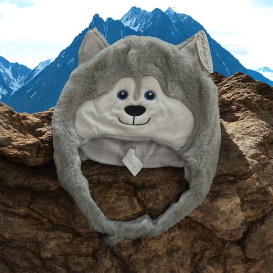 Wishpets Plush Child Husky Hat With Lining