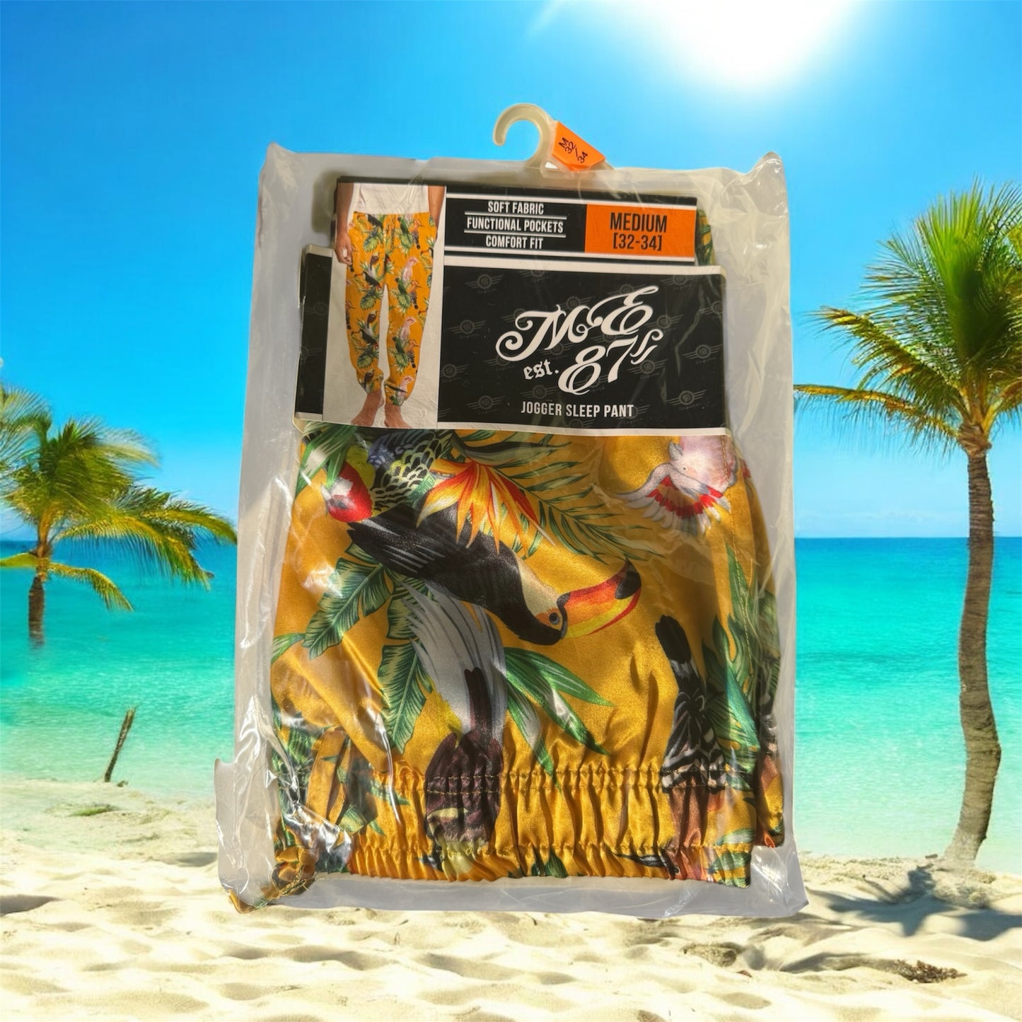 Men's Bird Of Paradise Pajama Lounge Pants in Medium