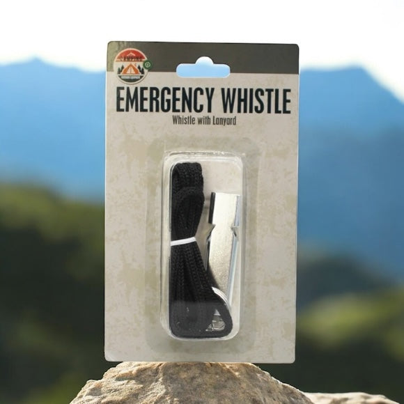 Emergency Whistle With Keychain And Black Lanyard