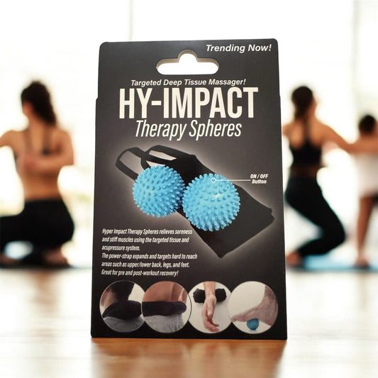 Hy-Impact 3 Speed Vibrating Massage Therapy Spheres with Expandable Strap