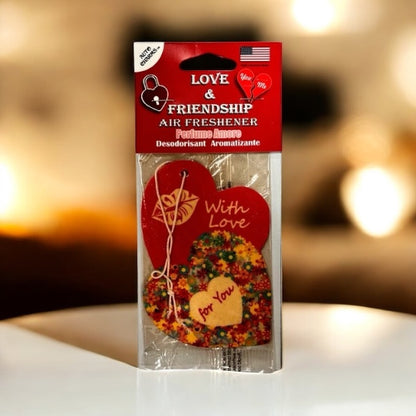 Hearts With Love Air Freshener In Perfume Amore Scent Clip Strip