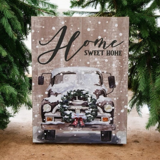 "Home Sweet Home" Vintage Truck Wall Decor