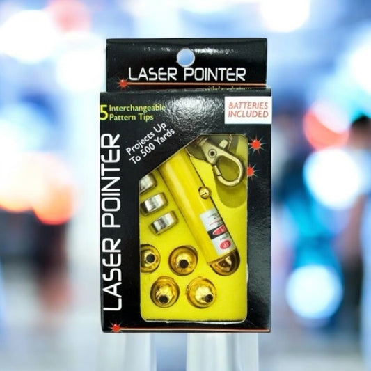 Laser Pointer Key Chain With Interchangeable Heads