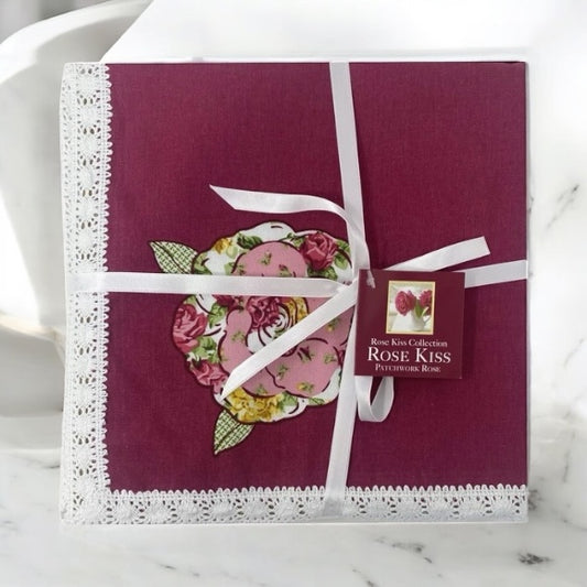 Homewear 18" x 18" Rose Kiss 4-Pack Napkins