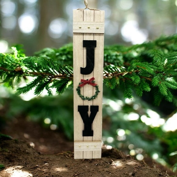 23.75 "Joy" Wreath With Twine Hanging Wall Decor