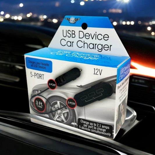 5-Port USB Device Car Charger