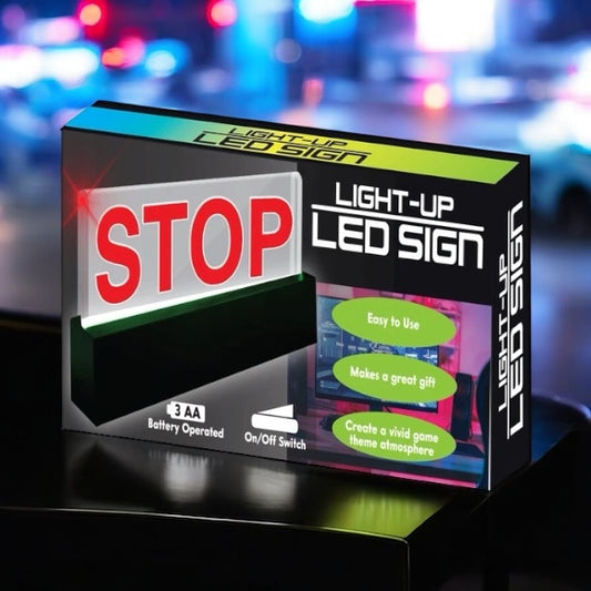 Light-Up LED Sign With Tabletop Base