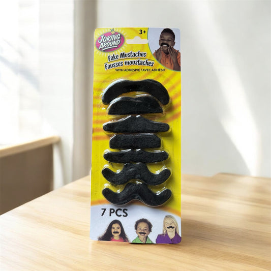 Joking Around 7 Pack Fake Costume Mustache Assortment