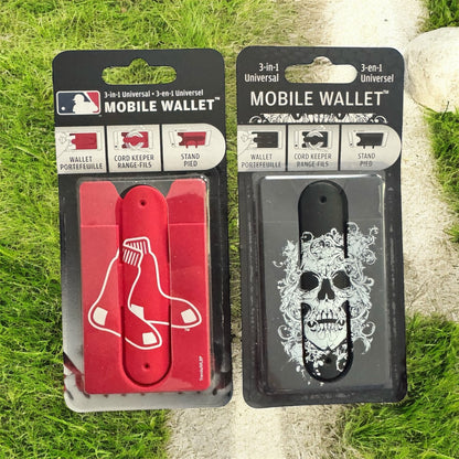 Red Sox and Creepy Skull Face Mixed Mobile Wallet Clip Strip
