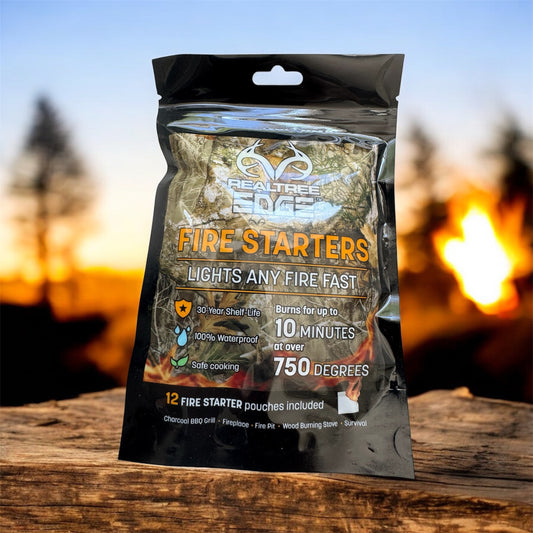 Realtree Weatherproof And Waterproof Fire Starter Pouch 12-Pack