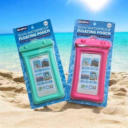 DryPro Waterproof Floating Smartphone Pouch with Strap in Assorted Colors