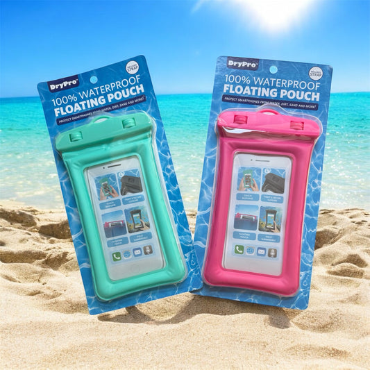 DryPro Waterproof Floating Smartphone Pouch with Strap in Assorted Colors