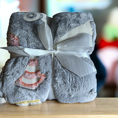 DreamsBe 50" x 60" Glow In The Dark Construction-Themed Children's Blanket